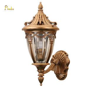 Outdoor Wall Light Fixtures Wall Mount Black Roman 17.7" H Exterior Wall Lantern Anti-Rust & Waterproof Water Ripple Glass Outside Wall Sconce Porch Light for House Garage