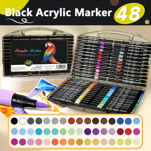 12/24/36/48/60/80 Colors Box-packed Acrylic Marker Pen Set Highligher Markers Waterproof Art Paintin