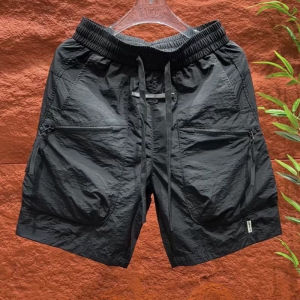 กางเกงขาสั้นทรงตรงขาสั้นทรงหลวมแห้งเร็วสำหรับผู้ชายกางเกงคาร์โก้ทรงหลวมจากญี่ปุ่น2023ใหม่