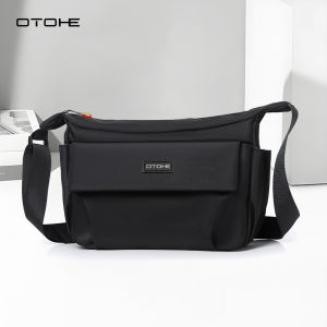 OTOHE กระเป๋าแฟชั่นชายกระเป๋าสะพายข้ามร่างกายกระเป๋าเอกสารกันน้ำกระเป๋าขนาดใหญ่ความจุขนาดใหญ่บรรจุกระเป๋าสบาย ๆ กีฬาพักผ่อนหย่อนใจกระเป๋าถนนสำหรับนักศึกษาวิทยาลัย