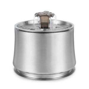 2.5L Automatic Cat Water Fountain Smart Stainless Steel Pet Water Dispenser Large Capacity Mute Filter Dog Water Feeder