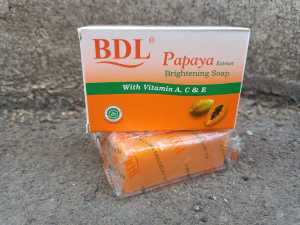 BDL SABUN PEPAYA ORI 128G /BRIGHTENING WHITENING SOAP PAPAYA 128 GR
