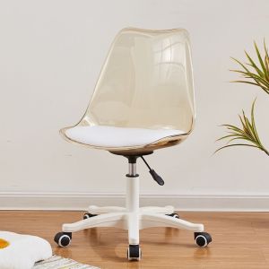 Ghế Xoay Nhựa Trong Suốt Có Nệm Chân Nhựa Cao Cấp Ghế Xoay Văn Phòng Làm Việc Nệm Bọc Simili Điều Chỉnh Ghế Xoay 360 Độ Ghế Xoay Đa Năng Như Làm Ghế Xoay Spa Ghế Xoay Học Sinh