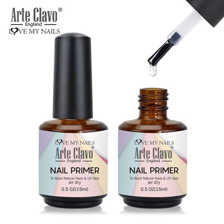Arte Clavo 15ml Nail Primer Fast Air Dry Base Cleaning Agents Polish UV