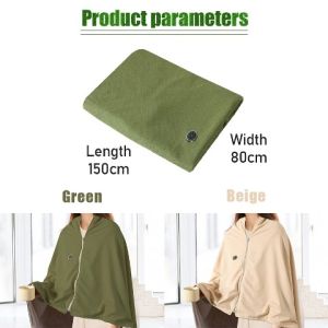 Outdoor Winter Shawl Blanket Comfortabe USB Heating Electric Blanket Wearable Washable Warm Shawl For Office Camping Home Use