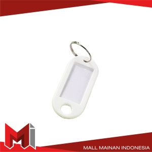 MallMainan-C1102 Tag Gantungan Kunci Label Nama Ganci Plastik / Keychain Ring Name Tag Key Ring