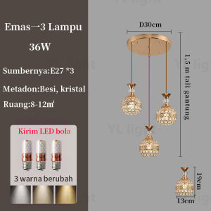 Lampu Gantung Tangga Lampu Ruang Tamu Langit-langit Tinggi Nordic Lampu Ruang Makan Bulat Lampu Kamar Tidur Rumah