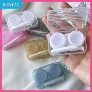 JCSYFAC Liên hệ với ống kính Hộp ngăn chặn rò rỉ ống kính trong suốt bao gồm container liên hệ với ống kính chủ đồng hành hộp chăm sóc hộp di động du lịch