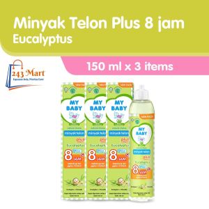 My Baby Minyak Telon Plus [150 ml / 3 pcs] - Minyak Anti Nyamuk 8 Jam - Minyak Bayi Telon - Bisa COD