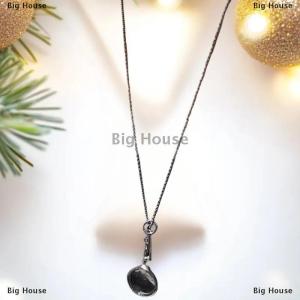 [COD] Big House สร้อยคอจี้ยาวดีไซน์สุดสร้างสรรค์สำหรับผู้หญิงสร้อยคอแฟชั่นสีดำสายหนังสเวตเตอร์เครื่องประดับโซ่เครื่องประดับ