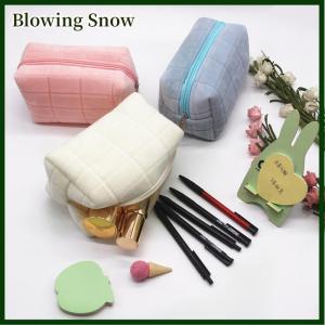 Blowing Cute Fur Makeup Bag For Women Zipper Large Solid Color Cosmetic Bag Travel Cosmetic Bags Cute Mini Zipper Toiletry Bag