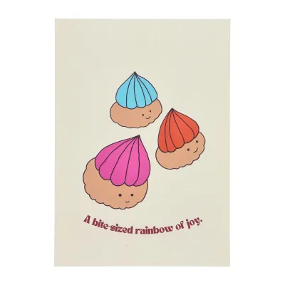 PaperclipSg Singapore Postcard - Pastel Bites