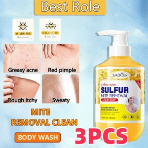 Anti mite shower gel acne shower gel 500ml fast acne removal long-lasting fragrance efficient mite removal Sulfur mite removal liquid soap