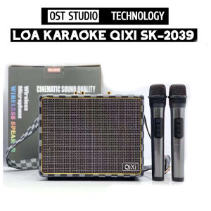 Loa Bluetooth Karaoke Qixi SK-2039 - Loa Karaoke SK2039 Tặng Kèm 2 Micro Không Dây Âm Thanh Siêu Đỉnh Bass Siêu Trầm