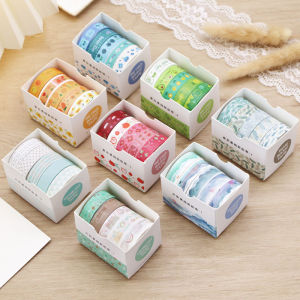 5 PCS Kawaii Washi Tapes Set Stickers Cute Japanese Aesthetic korean stationery Journaling Scrapbooking Supplies