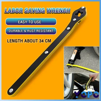 YP Auto Labor-Saving Jack Ratchet Wrench with Long Handle Car Repair Tool