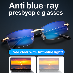 AntiBlue Light High Definition Reading Glasses for All Ages Foldable New Type for Adults Seniors and Men