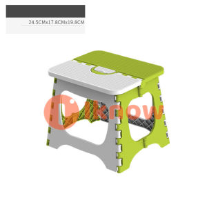 I know Folding Step Stool with Handle Pink - Portable Collapsible Small Plastic Foot Stool for Kids and Adults - Use in The Kitchen Bathroom and Bedroom footstool