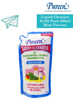 One Baby Mall Pureen Liquid Cleanser Refill Pack 550ml/600ml (No/Orange/Mint Flavour)