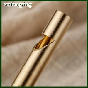 wxfengying เครื่องมือกระเป๋าขนาดเล็กกันน้ำอุปกรณ์จี้ทำด้วยมือทองเหลืองแท้พวงกุญแจนกหวีด สำหรับผู้ตัดสิน