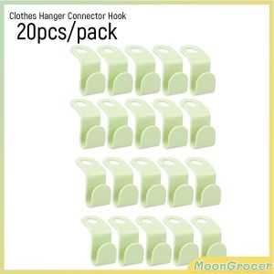 M.G.【Ready in Stock】 20pcs/pack Clothes Hanger Connector Hooks Space Saving Wardrobe Closet Storage Holder Rack