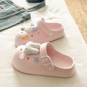 [Free Shipping] Comfortable And Stylish Clogs For Commuting Featuring A Cute Bunny Design Perfect For Summer.These EVA-Soled Lightweight And Versatile Clogs Are Ideal For Wearing Outdoors And Have A Closed-Toe Design