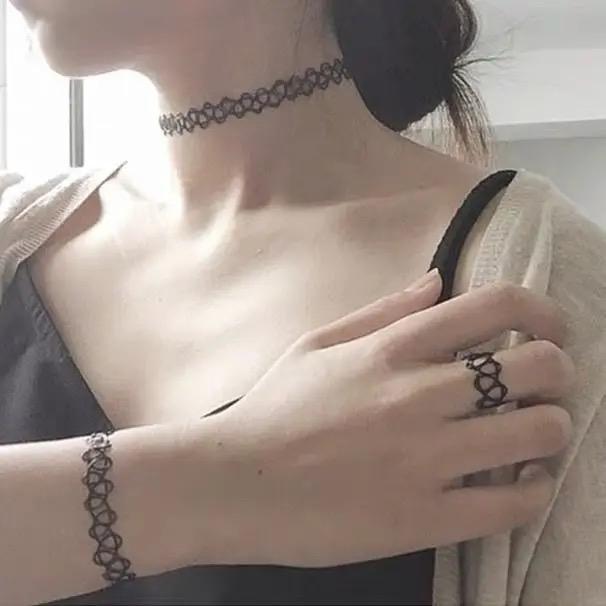 set choker kalung gelang cincin SNT0064 Lazada Indonesia