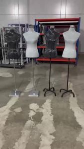 Female Adjustable Dress Form Mannequin Stand/NOT PINNABLE (Black/White)