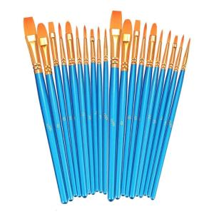 Acrylic Brush Set 20pcs Artist Brushes for Hobbyists and Professionals Crafts Supplies Greater Control Painting