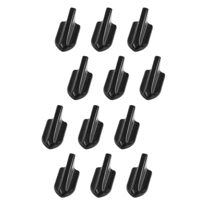 (LAO0) 12pcs Black Car EVO-Style PP Roof Shark Fins Spoiler Wing Kit Vortex Generator