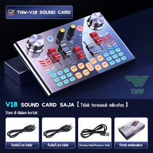 TNW V18 Sound Card Bluetooth Live SoundCard V18 Soundcard Audio Live Mixer untuk Live streaming Karaoke