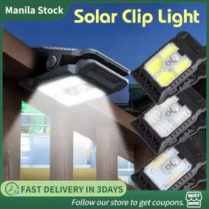 Outdoor Solar Light LED Solar Clip Light Motion Sensor Waterproof Lamp for Balcony Garden Outdoor Cordless Light
