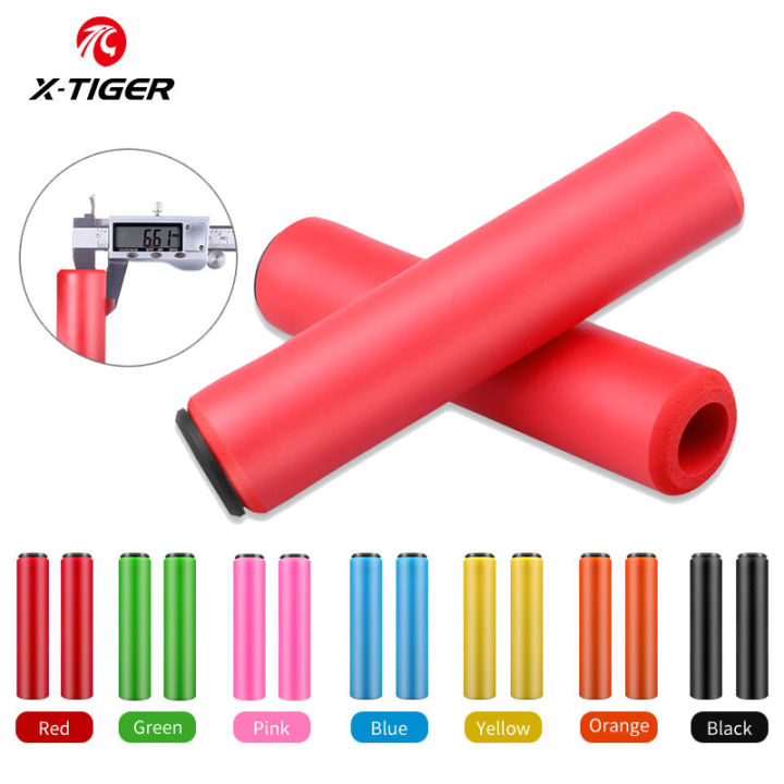Poignée De Guidon VTT X-PERIA LIGHT SILICON RACER - Noir - Néoprène/Silicone