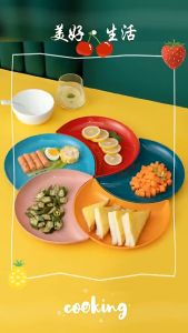 AOR 5 PCS Moon Shape Plate Unique Plastic Dinnerware Serving Fish Fruit Sushi Desserts Durable Aesthetic Kitchen Cutlery Functional Tableware Dumplings Side Dishes Food Presentation