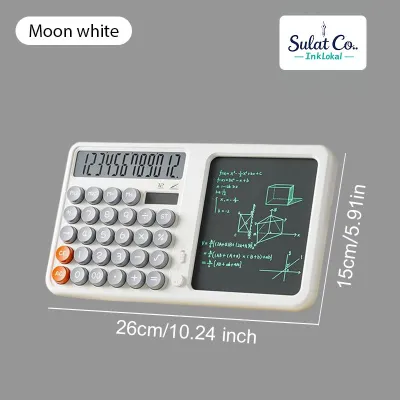 KARSON Calculator With Handwriting Pad Big Display Dual Power Colorful Office School Supplies