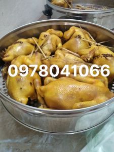 Nồi hấp gà nguyên con hấp gà ủ muối chạy bằng điện 3 tầng đường kính 40cm