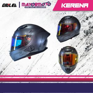 Gille Kerena Motorcycle Helmet – Lightweight Durable Safety Helmet REVO Lens **w/free Clear lens