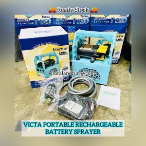 Victa Twin Pump Portable T120 Cordless Sprayer Mini Double Pump Rechargeable Battery Sprayer Cordless Water Jet Pressure Pump Mini Pam Bateri Racun Rumput Baja Semburan Mesin Cuci Kereta