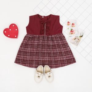 Little Esquina Dress anak perempuan lengan kutung kode LE 2063
