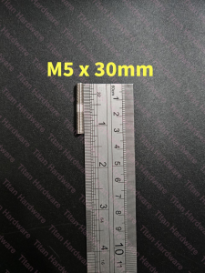 2pcs  M5  (0.80P)  Double Head Threaded Stud Bar Rod Double End Threaded 304 stainless steel M5