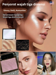 Bedak Highlighter Makeup Palet Contour Wajah Makeup Viral Pencerah Wajah Shading Hidung Bedak Kontur