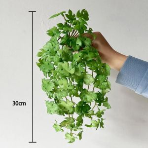 xpkQ Soft Artificial Copper Coin Grass Plants Handmade Realistic Fake Ivy Leaf Leaves Wall HangingBouquet Home Decoration N7Y3P
