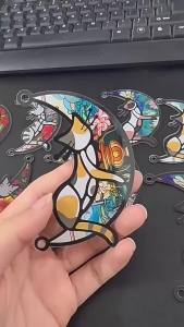 [COD]  New hummingbird colored glass light catcher made of acrylic 2D Flat wall hangings decorations home room
