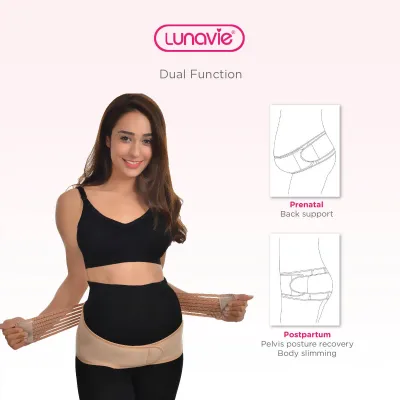 LUNAVIE Maternity Support Belt Pregnant Women mummy belly Waist Toner Belt Tummy Shaper Wrap