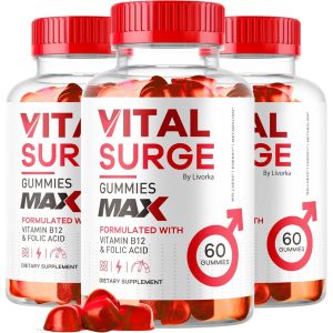 Halal Vital Surge - Vital Surge for Men Gummies Vital Vita Surge Max Maximum Strength 1050 MG VitalSurge Supplement Support Gummy Advanced Formula Premium Vitamin Gomitas (18 Local Stock