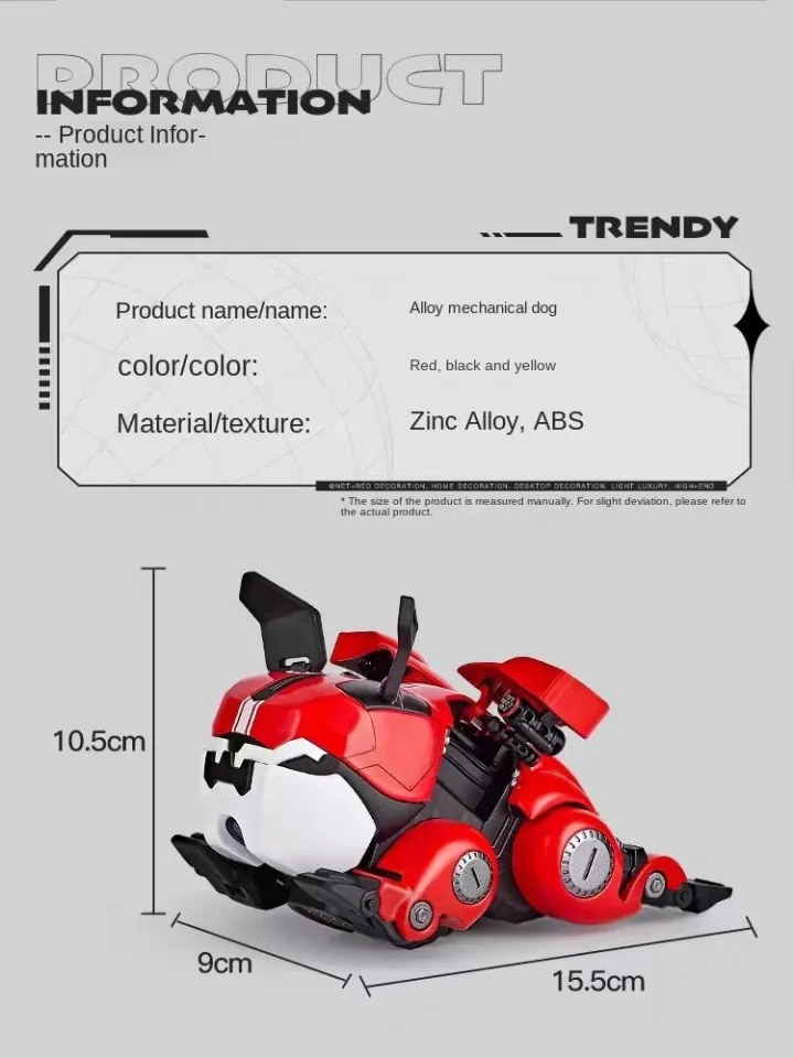 Transformation mechanical bulldog robot dog red green action