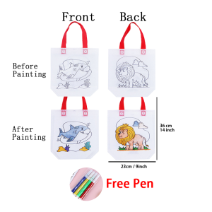 Diy Graffiti Bag Loot Bags For Birthday Souvenir Giveaways For Kids Diy Coloring Bag Painting Non-woven Bag