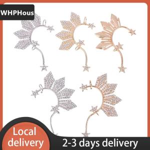 [COD] WHPHous Ship within 24 hours 1Pc Rhinestone Star Ear Clips Non- Ear Cuff Clip Jewelry Catriona Gray Miss U Ear Cuff Inspired Three Stars And The Sun