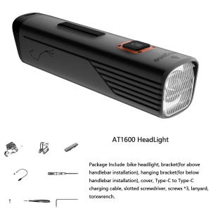 Magene AT1200/AT1600 Smart Bike Headlight Intelligence Bike lights for Night RidingCompatible with Garmin bike computer1200 1600 Lumen Bright Bike Headlight Rechargeable BatteryWaterproof Bike Front Light for Cycling