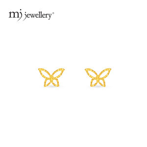 MJ Jewellery Gold Butterfly Earrings S154  375 Gold & 916 Gold